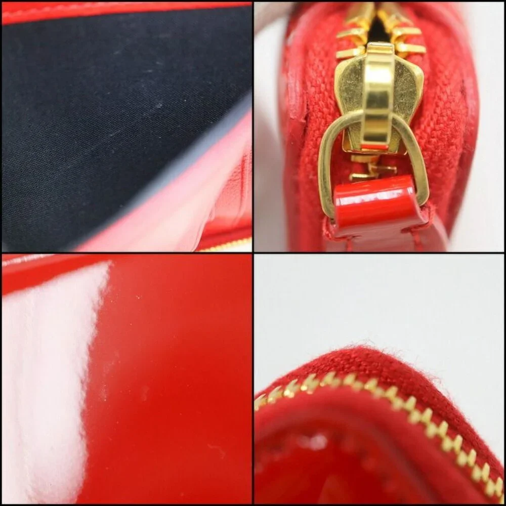 Balenciaga Wallet Patent Leather Red Gold :red - Picture 6 of 6